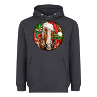 Smoke Belgian Horse  Christmas Heavyweight Hoodie - LillyAllenDesigns