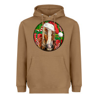 Toasted Coconut Belgian Horse  Christmas Heavyweight Hoodie - LillyAllenDesigns