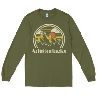Army Green Adirondacks Mountains New York Vintage Hiking Camp Long Sleeve Tee - tuanDangUi