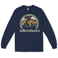 Navy Adirondacks Mountains New York Vintage Hiking Camp Long Sleeve Tee - tuanDangUi