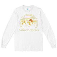 White Adirondacks Mountains New York Vintage Hiking Camp Long Sleeve Tee - tuanDangUi