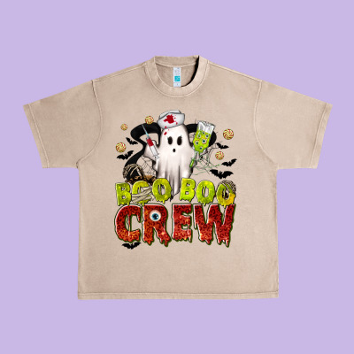 Boo Boo Crew Nurse Urban Heavy Tee Designed By Texasbilliewilder