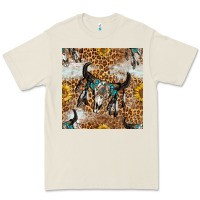 Western Bull Skull And Sunflowers With Leopard Seamless Pattern Premium Tee | Teevron