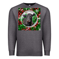 Charcoal Heather christmas black angus cow Premium Sweatshirt - LillyAllenDesigns