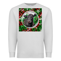 Dove Grey christmas black angus cow Premium Sweatshirt - LillyAllenDesigns