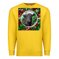 Lemon christmas black angus cow Premium Sweatshirt - LillyAllenDesigns