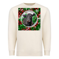 Sandshell christmas black angus cow Premium Sweatshirt - LillyAllenDesigns