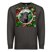 Smoke christmas black angus cow Premium Sweatshirt - LillyAllenDesigns