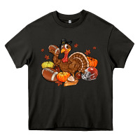 Asphalt football turkey thanksgiving Heavy Core Tee - MaliasSmallBusiness