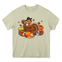 Football Turkey Thanksgiving Heavy Core Tee | Teevron