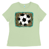 Matcha glitter football leopard Ladies Tee - RanaPortraitStore