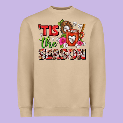 Tis The Season Baseball Coffee Mug Heavyweight Sweatshirt Designed By Fadigitalartstudio
