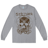 Heather Grey Seether Octoskull Long Sleeve Tee - tuanDangUi