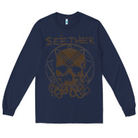 Navy Seether Octoskull Long Sleeve Tee - tuanDangUi