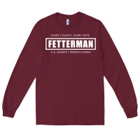 Burgundy John Fetterman, Vote Fetterman For Senate, Preside Long Sleeve Tee - tuanDangUi