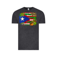 Vintage Black Mexico and Puerto Rico flag Vintage Tee - texasbilliewilder
