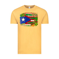 Vintage Mustard Mexico and Puerto Rico flag Vintage Tee - texasbilliewilder