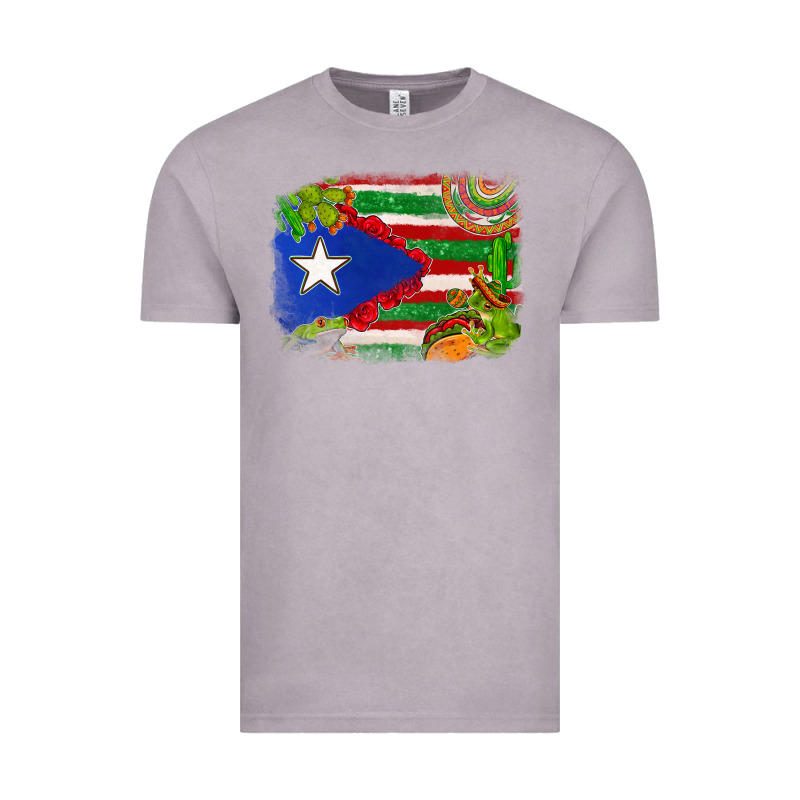 Mexico And Puerto Rico Flag Vintage Tee by texasbilliewilder | Teevron