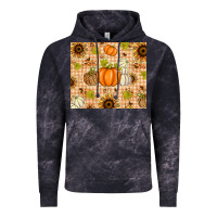 Cloud Black Fall Pumpkins and Sunflowers with Leopard Vintage Hoodie - texasbilliewilder