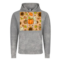 Cloud Rock Fall Pumpkins and Sunflowers with Leopard Vintage Hoodie - texasbilliewilder