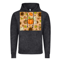 Vintage Arctic Fall Pumpkins and Sunflowers with Leopard Vintage Hoodie - texasbilliewilder