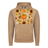 Vintage Coffee Fall Pumpkins and Sunflowers with Leopard Vintage Hoodie - texasbilliewilder
