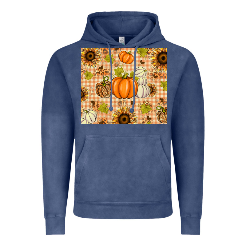 Fall Pumpkins And Sunflowers With Leopard Vintage Hoodie by texasbilliewilder | Teevron