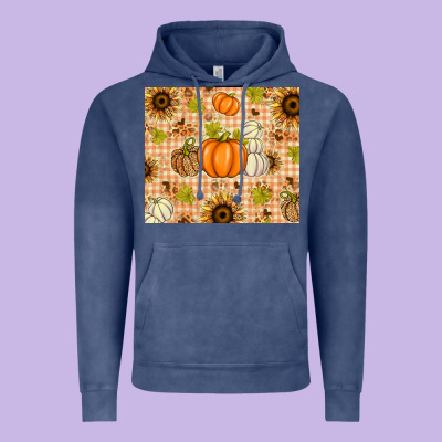 Fall Pumpkins And Sunflowers With Leopard Vintage Hoodie Designed By Texasbilliewilder