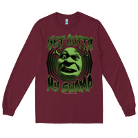 Burgundy Shrek Get Outta My Swamp Long Sleeve Tee - tuanDangUi