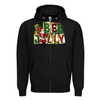 Black be jolly santa christmas Zipper Hoodie - FaDigitalArtStudio