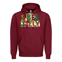 Burgundy be jolly santa christmas Zipper Hoodie - FaDigitalArtStudio
