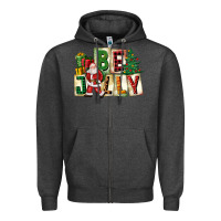Charcoal Heather be jolly santa christmas Zipper Hoodie - FaDigitalArtStudio