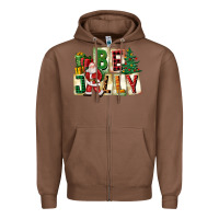 Chestnut be jolly santa christmas Zipper Hoodie - FaDigitalArtStudio