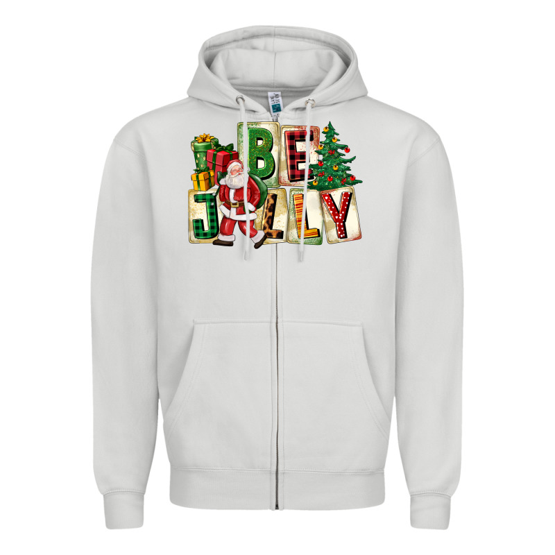 Be Jolly Santa Christmas Zipper Hoodie by FaDigitalArtStudio | Teevron