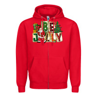 Red be jolly santa christmas Zipper Hoodie - FaDigitalArtStudio