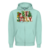 Seafoam be jolly santa christmas Zipper Hoodie - FaDigitalArtStudio