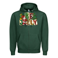 Sports Green be jolly santa christmas Zipper Hoodie - FaDigitalArtStudio