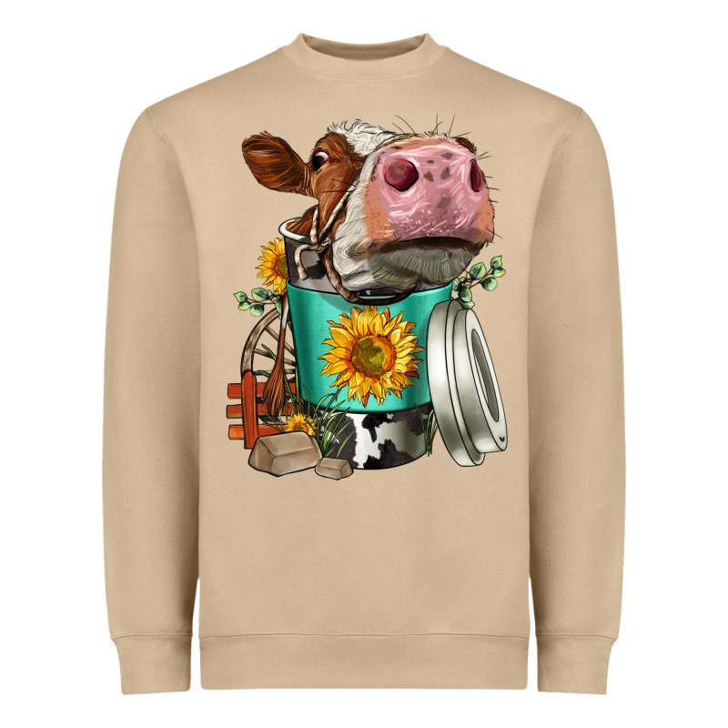 Simmental Cow Coffee Cup Heavyweight Sweatshirt by FaDigitalArtStudio | Teevron