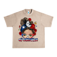 French Oak Puerto Rico messy bun Urban Heavy Tee - NancyCooperArtShop