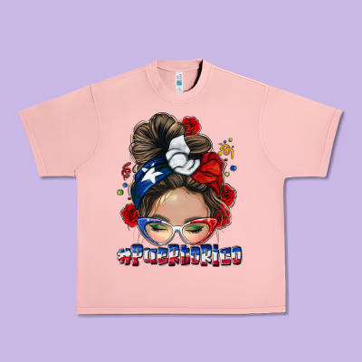 Puerto Rico Messy Bun Urban Heavy Tee Designed By Nancycooperartshop