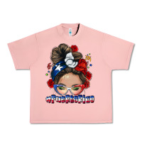 Salmon Puerto Rico messy bun Urban Heavy Tee - NancyCooperArtShop