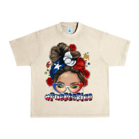 Sandshell Puerto Rico messy bun Urban Heavy Tee - NancyCooperArtShop