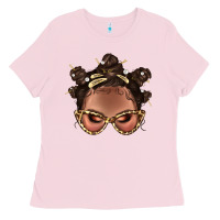 Bubblegum Pink Afro Bantu Knots Hairstyles Messy Bun With Clasp Bbs  2 Ladies Tee - BundleAndBundleShop