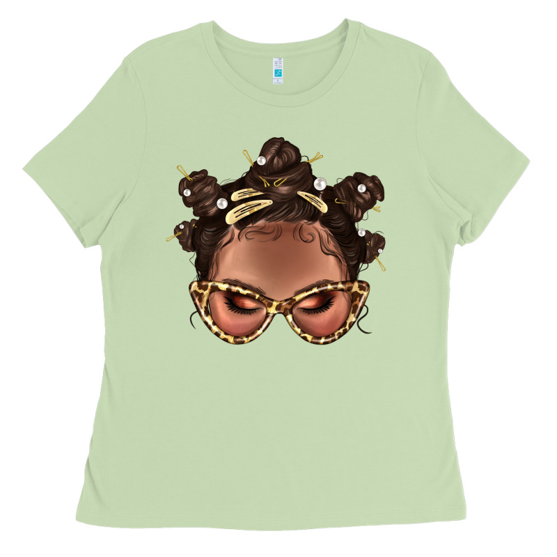 Afro Bantu Knots Hairstyles Messy Bun With Clasp Bbs  2 Ladies Tee by BundleAndBundleShop | Teevron