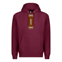 Burgundy american football with leopard pen wraps Premium Hoodie - BundleAndBundleShop