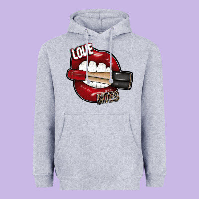 Love Bites Heavyweight Hoodie Designed By Sublimationcraftshop