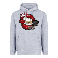 Heather Grey Love Bites Heavyweight Hoodie - SublimationCraftShop