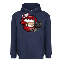Navy Love Bites Heavyweight Hoodie - SublimationCraftShop
