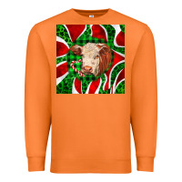 Carrot christmas hereford cow face Premium Sweatshirt - LillyAllenDesigns