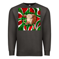 Smoke christmas hereford cow face Premium Sweatshirt - LillyAllenDesigns